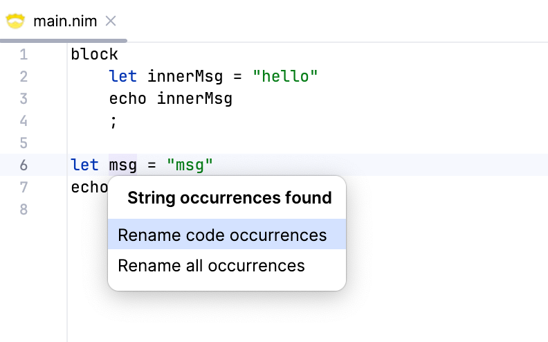 In-Place Rename String Occurrences