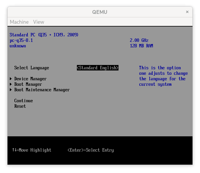 UEFI Menu